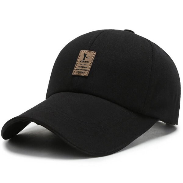 Leather Logo Patch Premium Baseball Cap - 图片 2