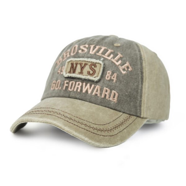 NYS Woven LOGO Washing Cotton Baseball Cap - 图片 5