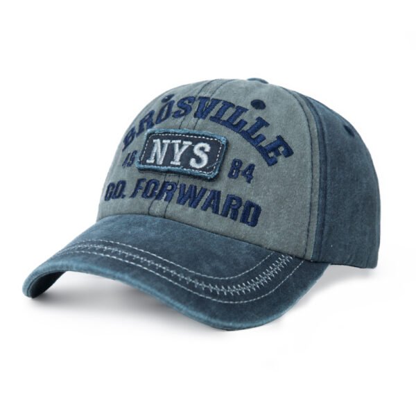 NYS Woven LOGO Washing Cotton Baseball Cap - 图片 2