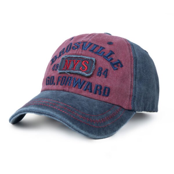 NYS Woven LOGO Washing Cotton Baseball Cap - 图片 3