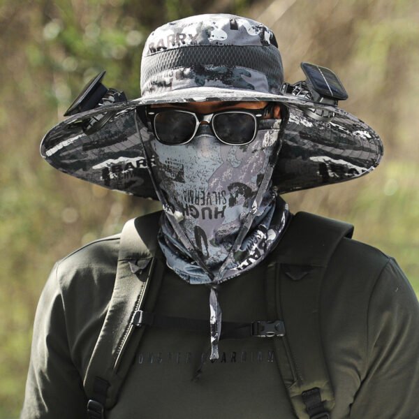 OEM Solar Fan Cap Solar Powered Cooling Fan Hat - 图片 13