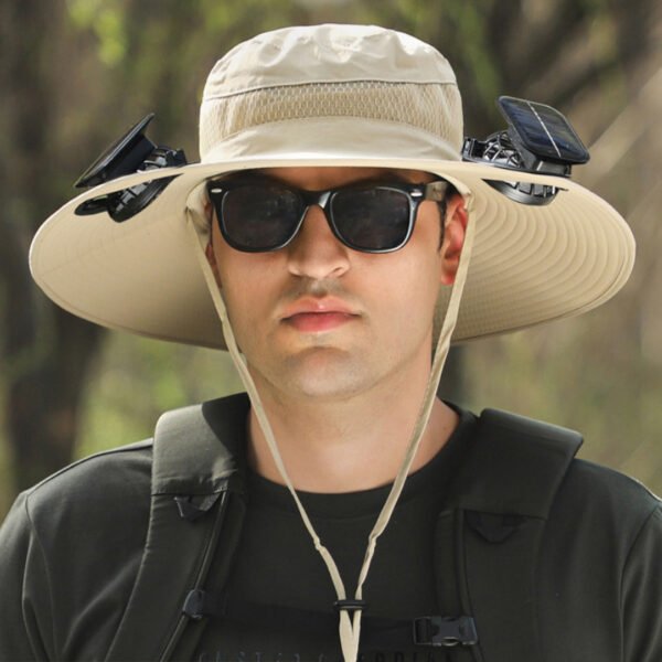 OEM Solar Fan Cap Solar Powered Cooling Fan Hat - 图片 8