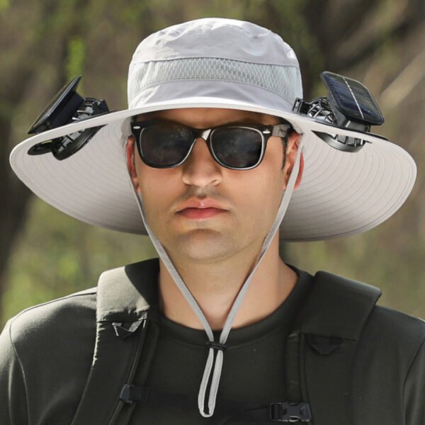 OEM Solar Fan Cap Solar Powered Cooling Fan Hat - 图片 5