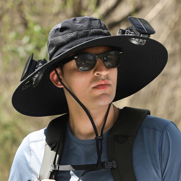 OEM Solar Fan Cap Solar Powered Cooling Fan Hat - 图片 10